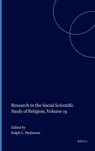 Research in the Social Scientific Study of Religion, Volume 19