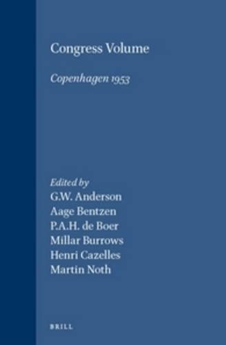 Congress Volume Copenhagen 1953