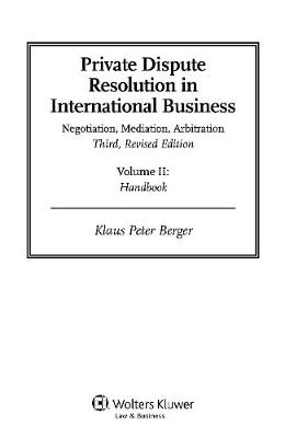 Private Dispute Resolution in International Business