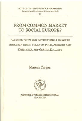 From Common Market to Social Europe?