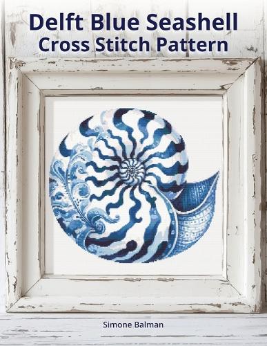 Delft Blue Seashell Cross-Stitch Pattern
