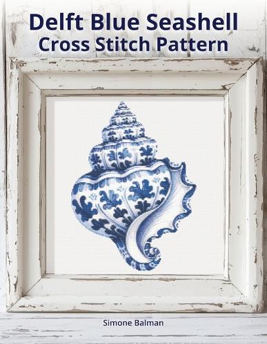 Delft Blue Seashell Cross-Stitch Pattern