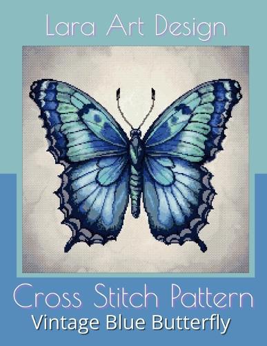 Vintage Blue Butterfly