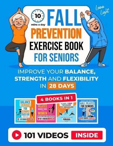 10-Min A Day Fall Prevention Exercise Book For Seniors (4 Books in 1)
