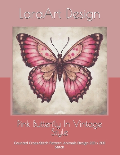 Pink Butterfly In Vintage Style