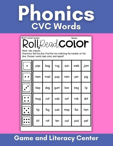 Short Vowel CVC Words Phonics Game and Literacy Center