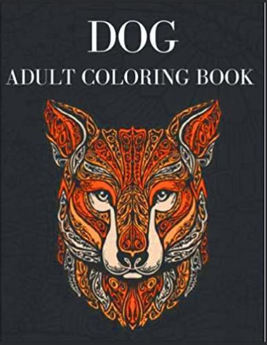 DOG adult coloring book