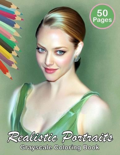 Realistic Portraits Grayscale Coloring Book