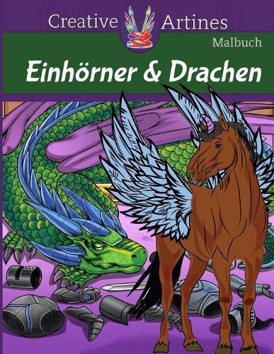 Einhoerner & Drachen - Malbuch