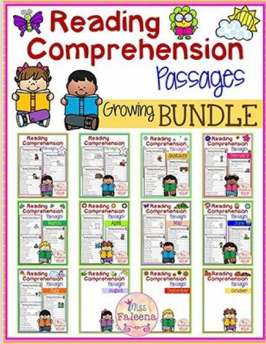 Reading Comprehension assags growing bundle