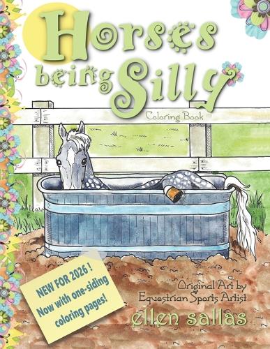 Horses Being Silly Coloring Book