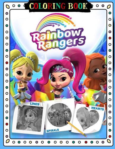 Rainbow Rangers Lines Spirals Hearts Coloring Book