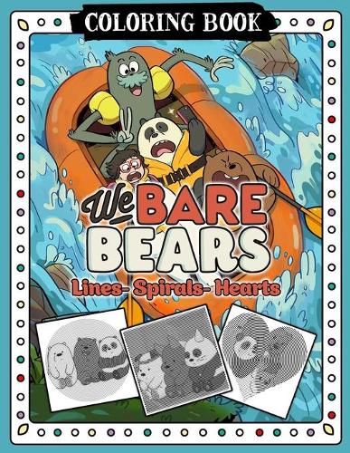 We Bare Bears Lines Spirals Hearts Coloring Book