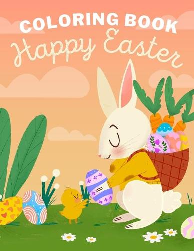 Happy easter coloring book