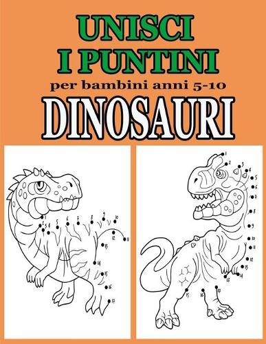 unisci i puntini per bambini 5-10 anni dinosauri