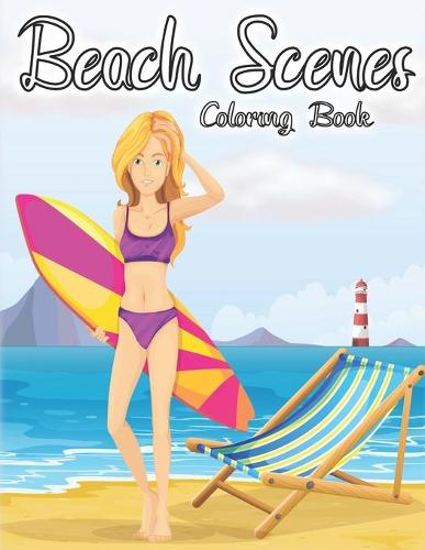 Beach Scenes Coloring Book.