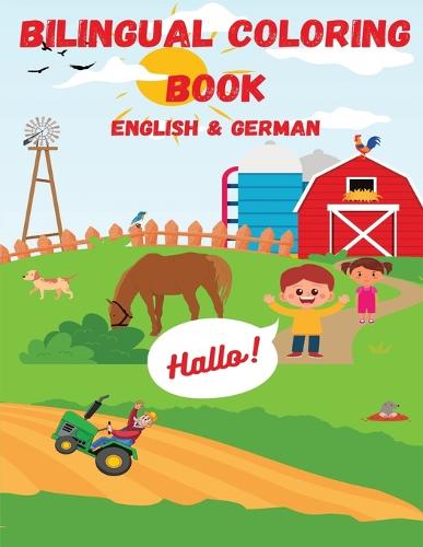 Bilingual Farm Animal Coloring Book