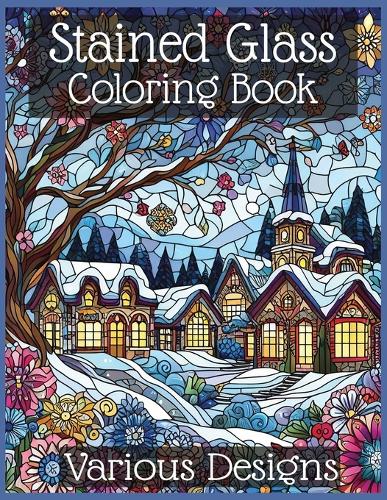 Stained Glass Coloring Book - Various Designs