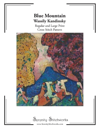Blue Mountain Cross Stitch Pattern - Wassily Kandinsky