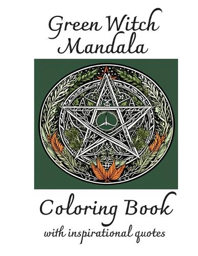 Green witch Mandala Coloring Book