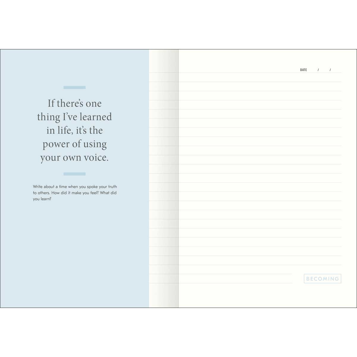 Becoming: A Guided Journal for Discovering Your Voice