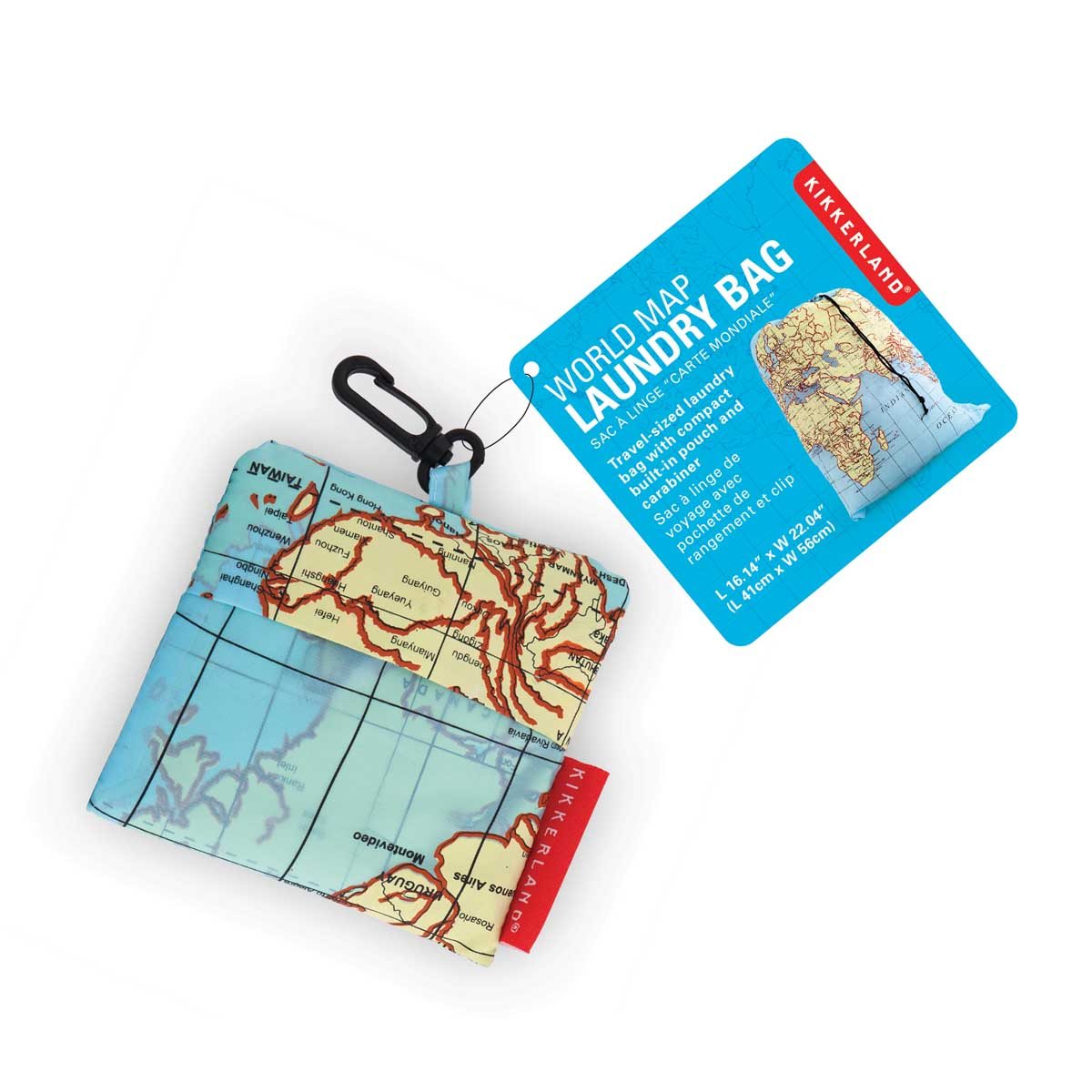 World map laundry bag
