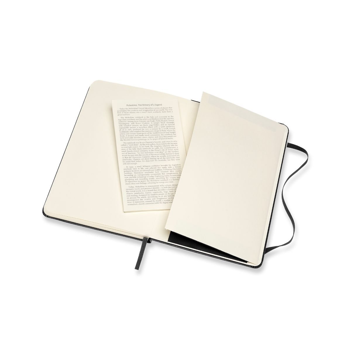 Notebook Ruled Medium Black Hardback