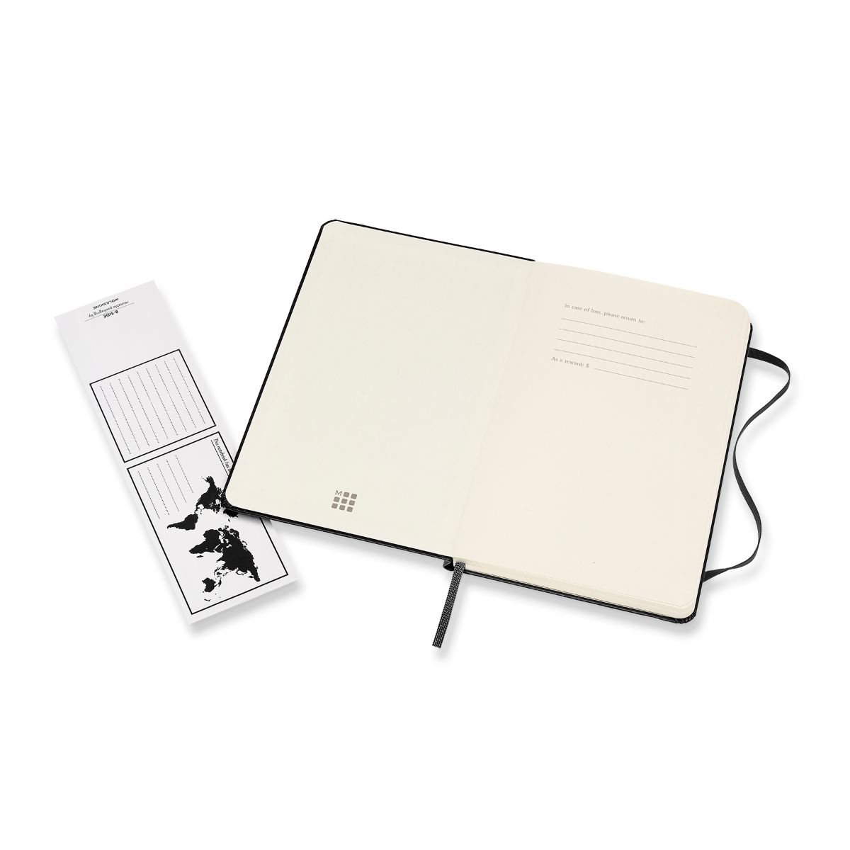 Notebook Plain Medium Black Hardback