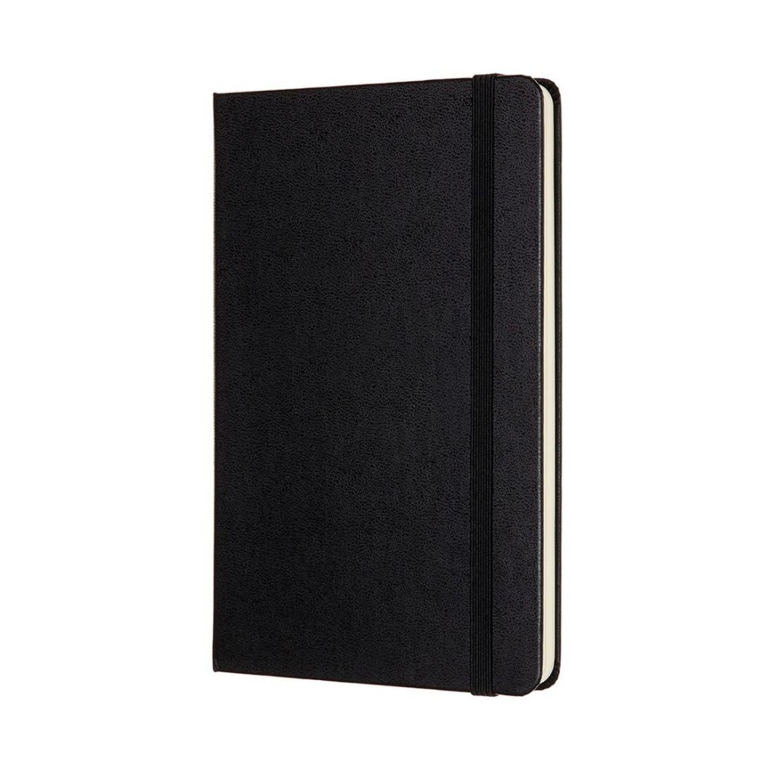 Notebook Plain Medium Black Hardback