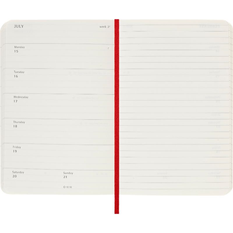 Moleskine 2023 Weekly Notebook Planner, 18M, Pocket, Black, Soft