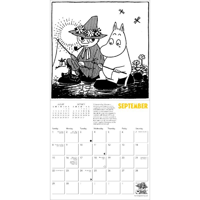 Moomin Comic Strip Mini Wall Calendar 2024 (Art Calendar) by Flame