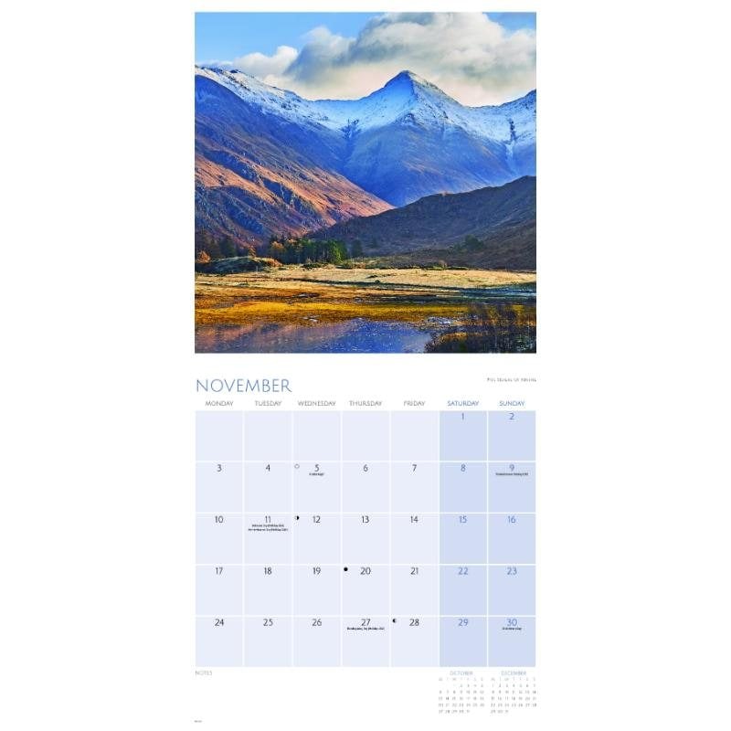 Scotland Wall Calendar 2025 Foyles