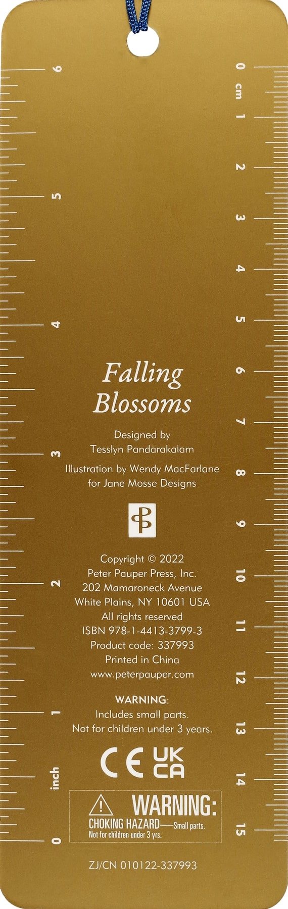 Beaded Bookmark Falling Blossoms