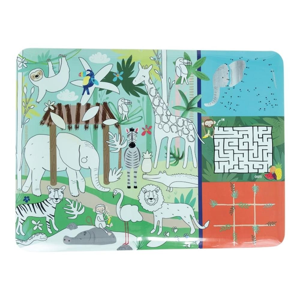 Jungle Colouring Fun & Games Mat