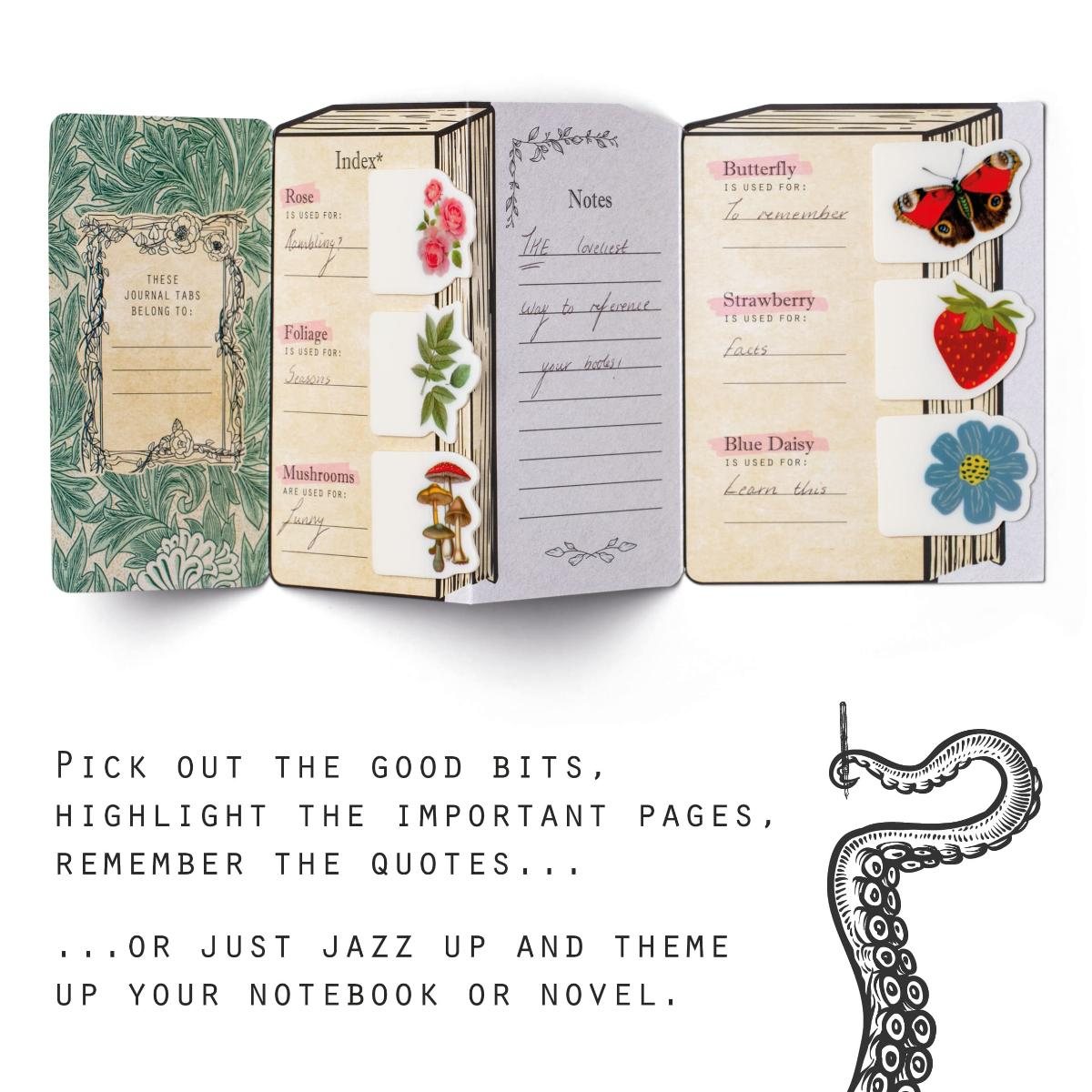 Eclectionery Journal Tabs - Botanical