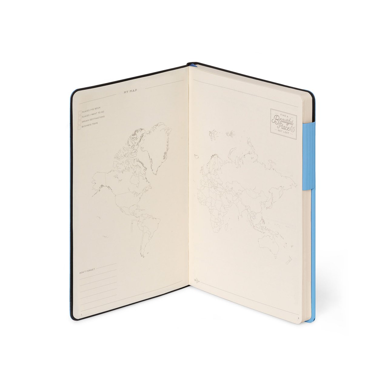Retro Blue Lined Medium Notebook
