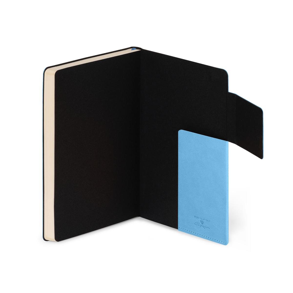 Retro Blue Plain Medium Notebook