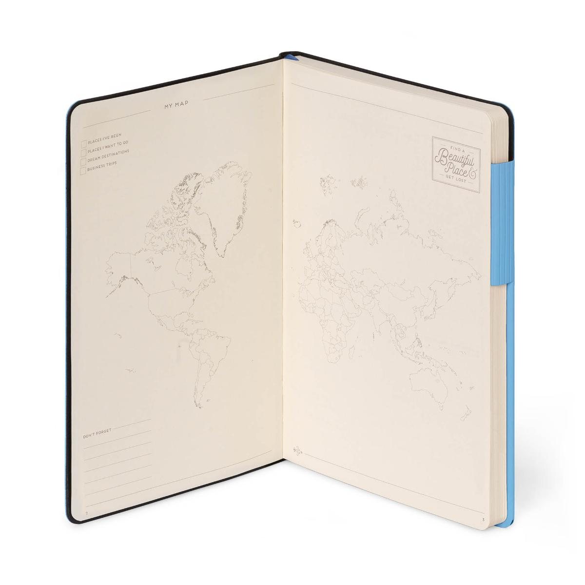 Retro Blue Lined Large Notebook