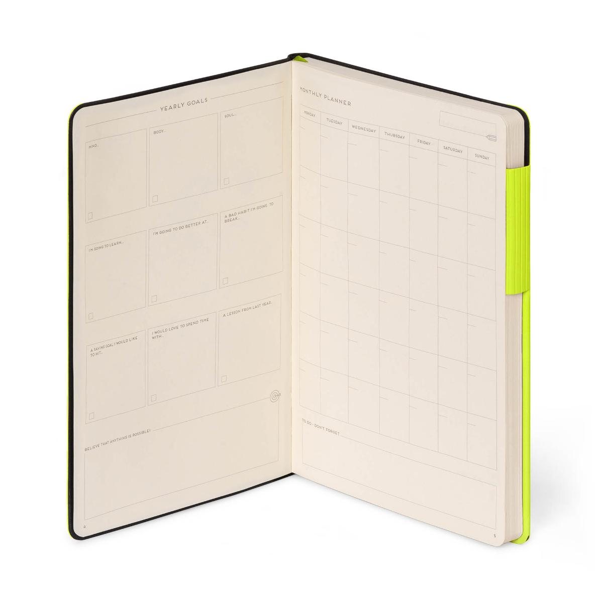 Chartreuse Lined Large Notebook