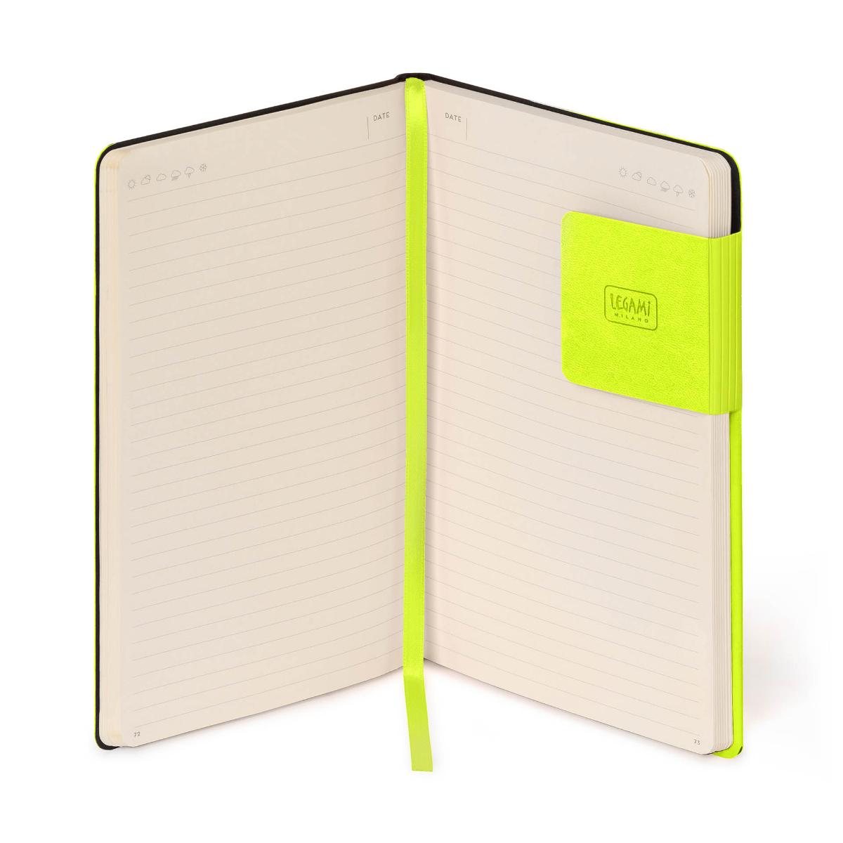 Chartreuse Lined Large Notebook