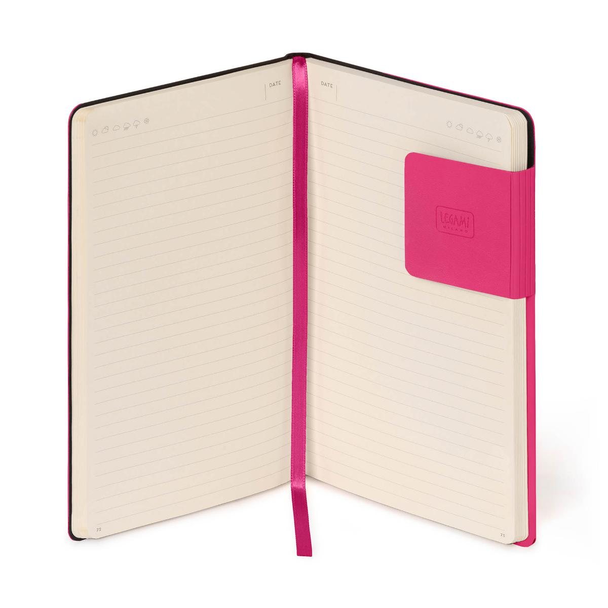 Raspberry Lined Large Notebook
