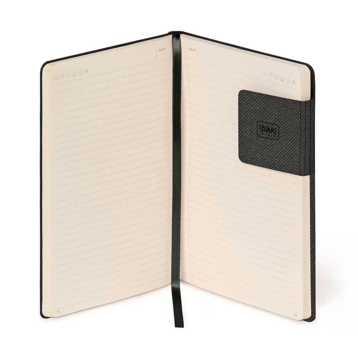 Deep Graphite Lined Large Notebook