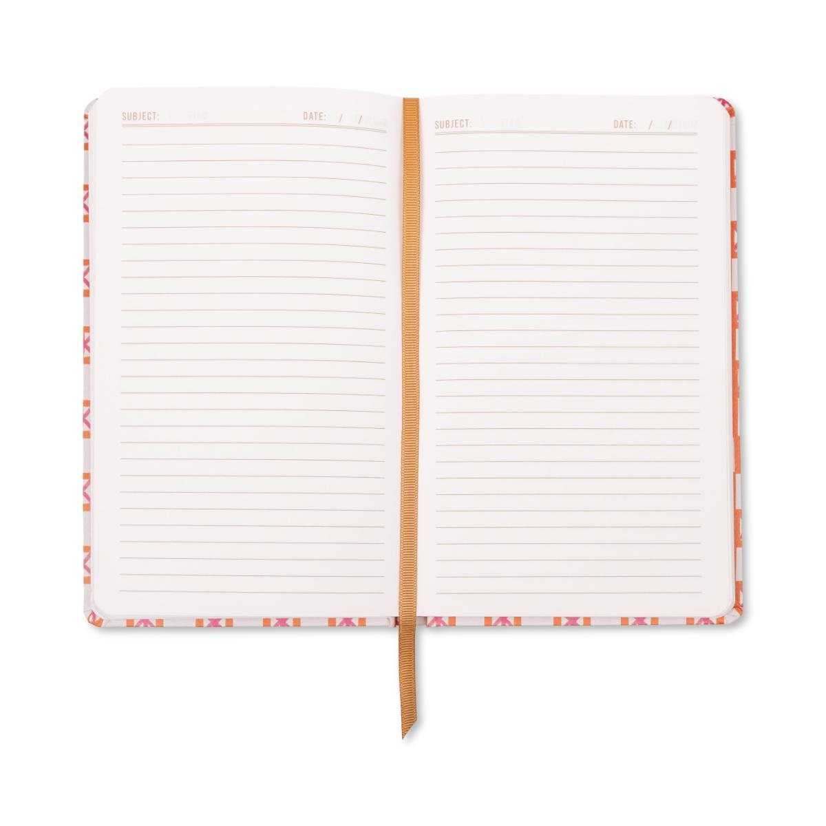 Orange Check Tulip A5 Notebook
