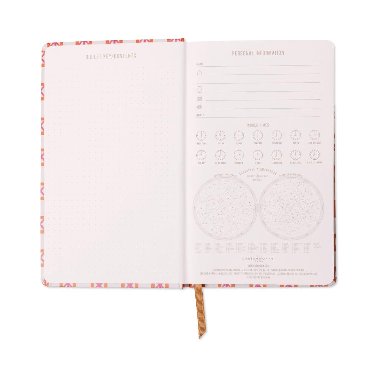 Orange Check Tulip A5 Notebook
