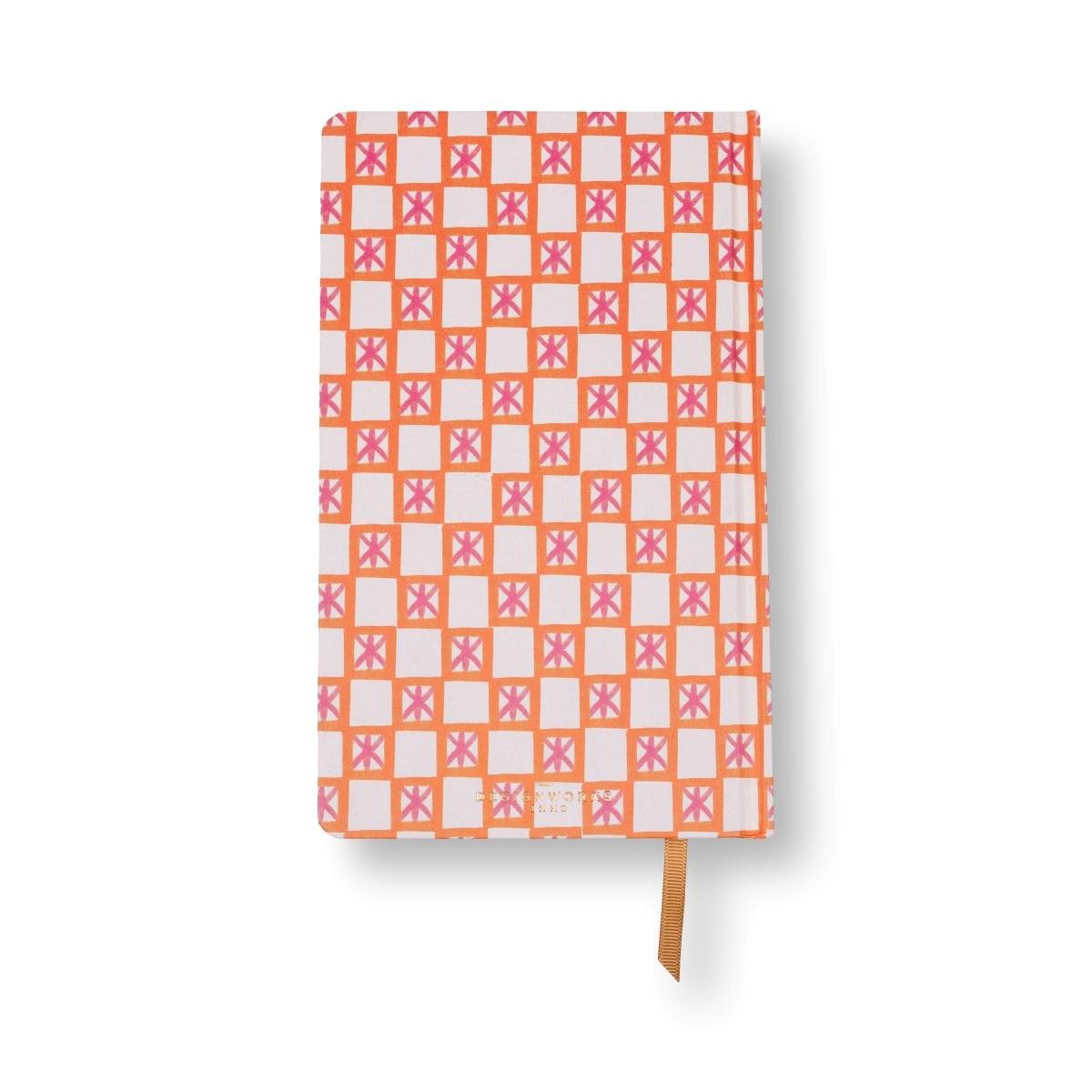 Orange Check Tulip A5 Notebook
