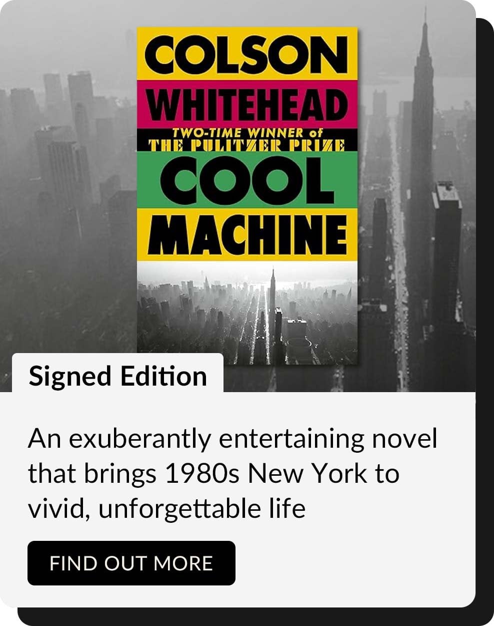 Cool Machine: Signed Edition by Colson Whitehead