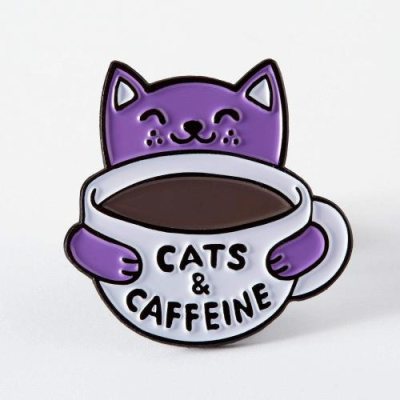 Cats & Caffeine Enamel Pin