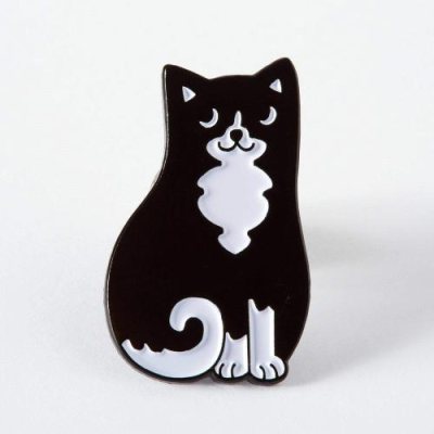 Black And White Cat Enamel Pin