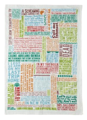First Lines Of Literature Tea Towel