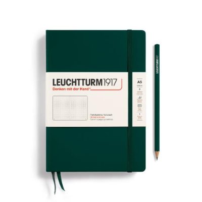 Forest Green Medium Dotted Notebook